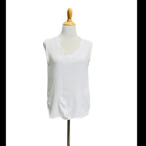 Cloth & Stone White v neck tank Small